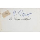 Padre Pio da Pietrelcina (1887-1968) relic Small flap of white cotton presumably cut from a band