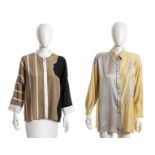 PER SPOOK AND MARIO PUCCI CECCONI LOT OF 2 SHIRTS 80s Silk/poly blend shirts General conditions