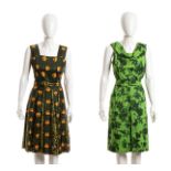 2 COTTON DRESSES 60s 2 cotton floral pattern dresses. General Conditions grading B