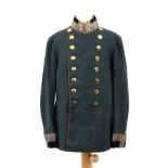 Austria, late 19th century Lieutenant-colonel uniform Green gabardin jacket, handguards and black