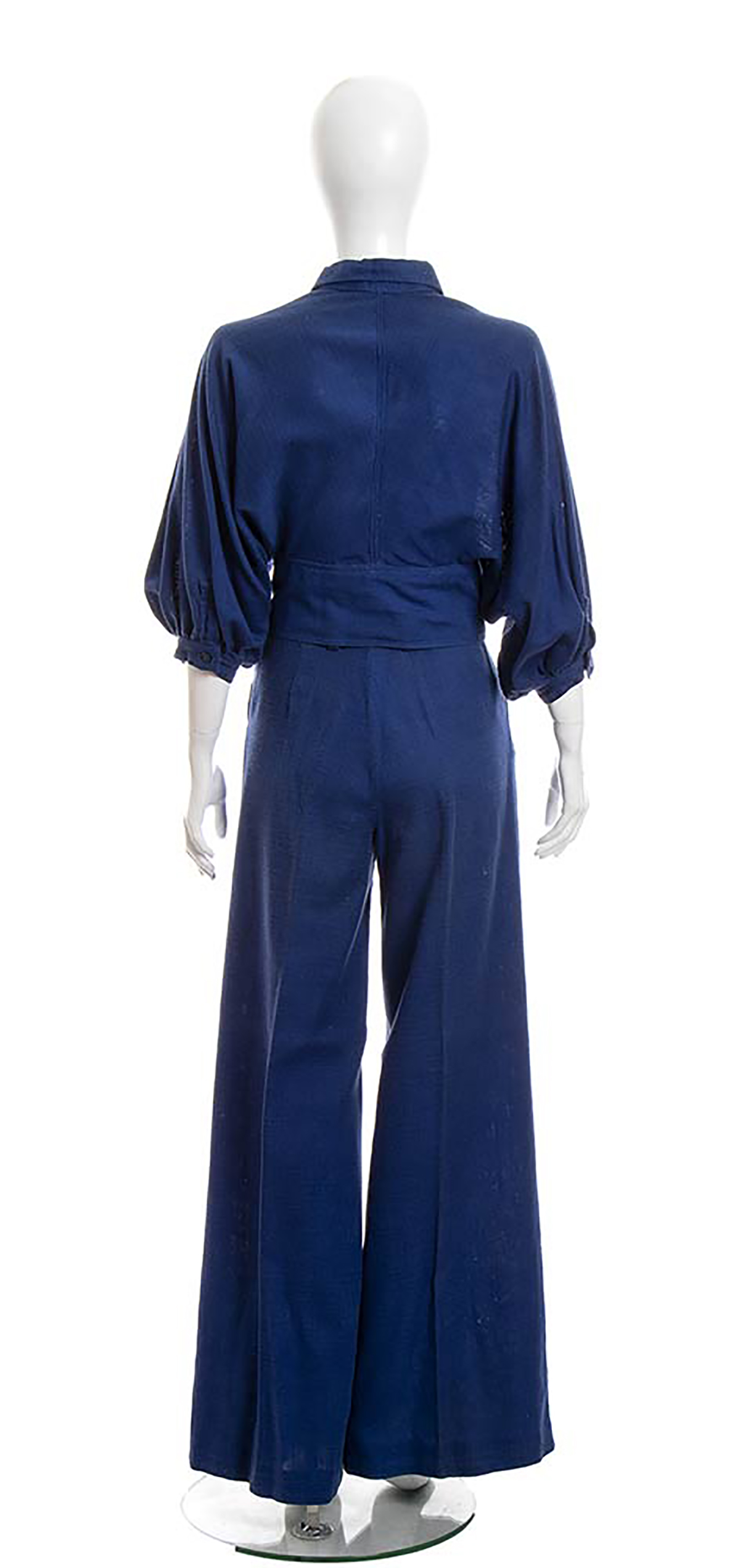 JAP (KENZO) ENSEMBLE 1969/70 A light blue cotton ensemble (shirt and trousers) , Bust 90 cm Waist 65 - Image 3 of 4