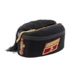 Italy, kingdom Fez of a commander of legion Rigid body covered with black cloth, rank insigna and