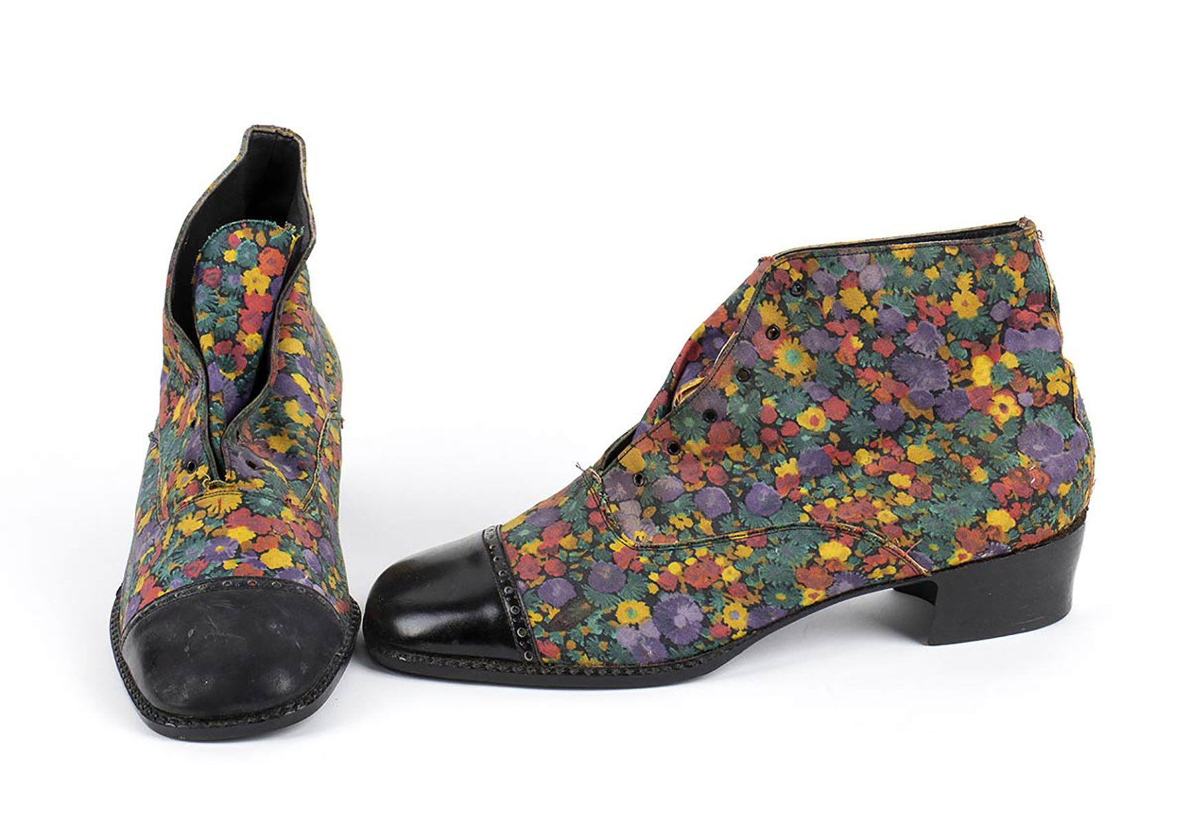 MAN LEATHER SHOES 70s Man leather shoes floral pattern Grado di condizione generale B - Image 2 of 3