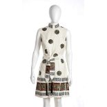 ALFRED SHAHEEN MASTER PRINT PRINT DRESS 60s “Hong Kong" print dress, belt with tassels. General