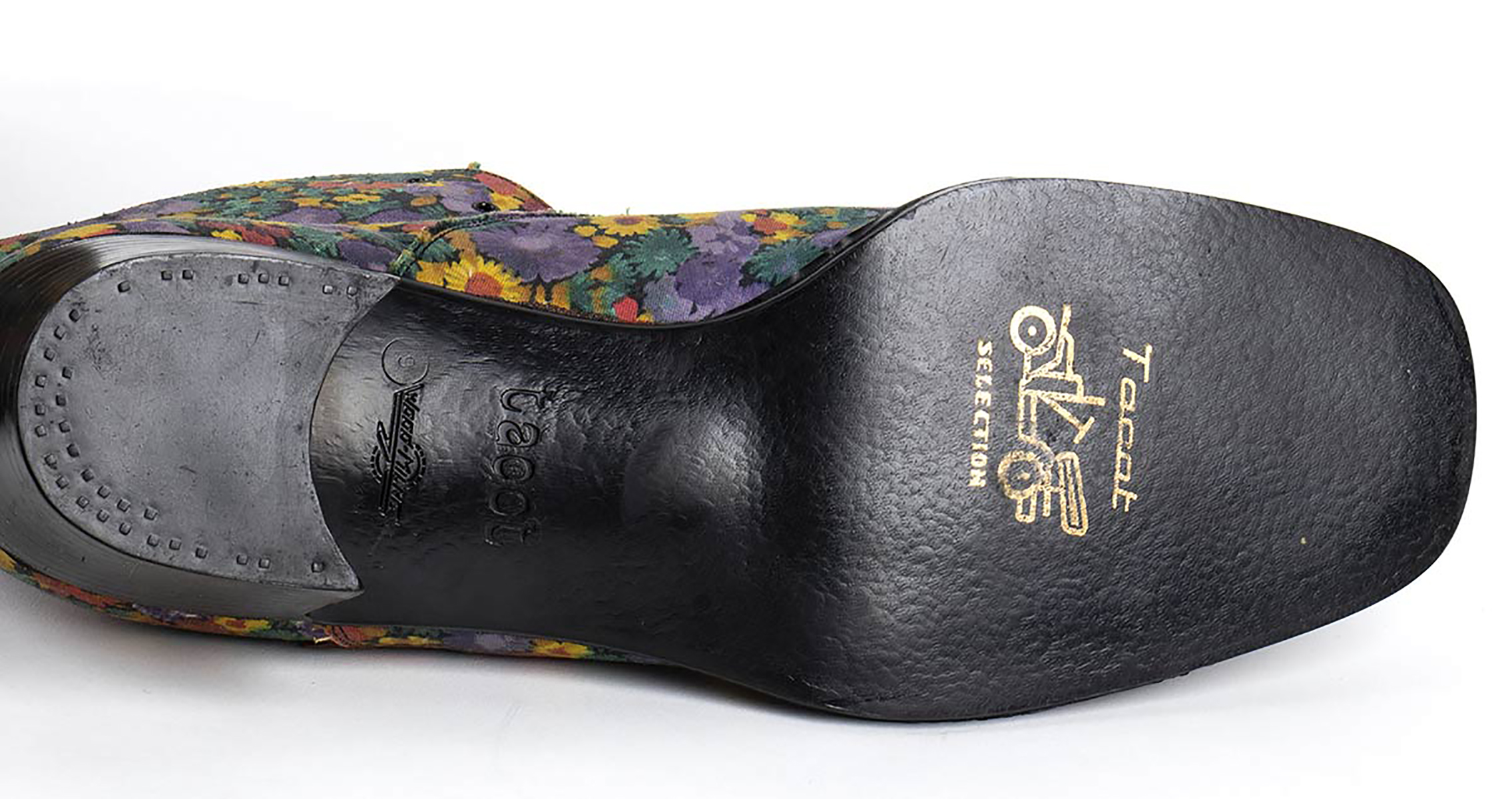 MAN LEATHER SHOES 70s Man leather shoes floral pattern Grado di condizione generale B - Image 3 of 3