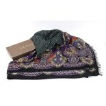 GUCCI WOOL MAXI SHAWL 2010 ca Wool paisley maxi shawl, original box. 240x150 cm General Conditions