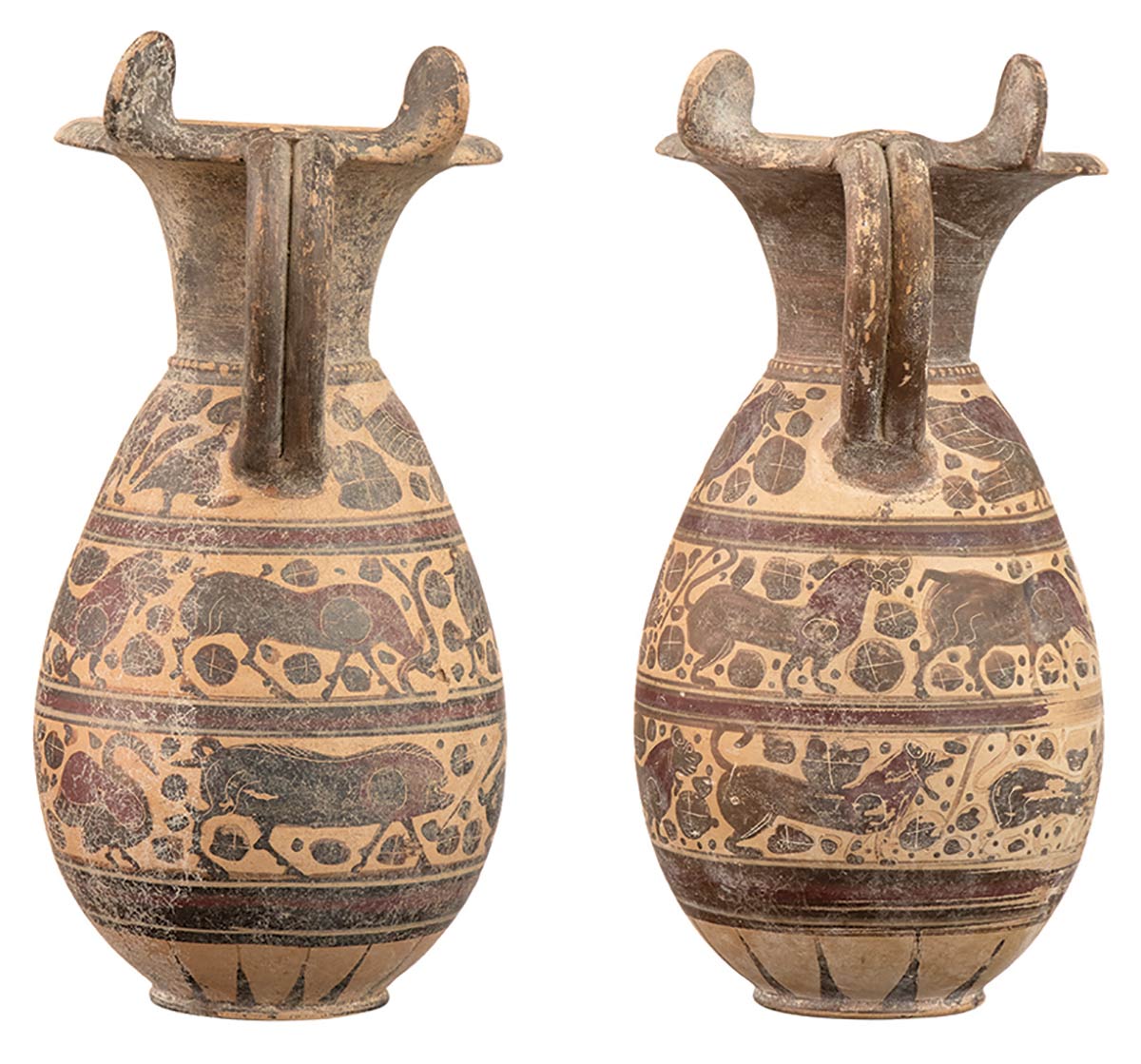 COUPLE OF ETRUSCO-CORINTHIAN OLPAI 580 - 550 BC - Image 2 of 5