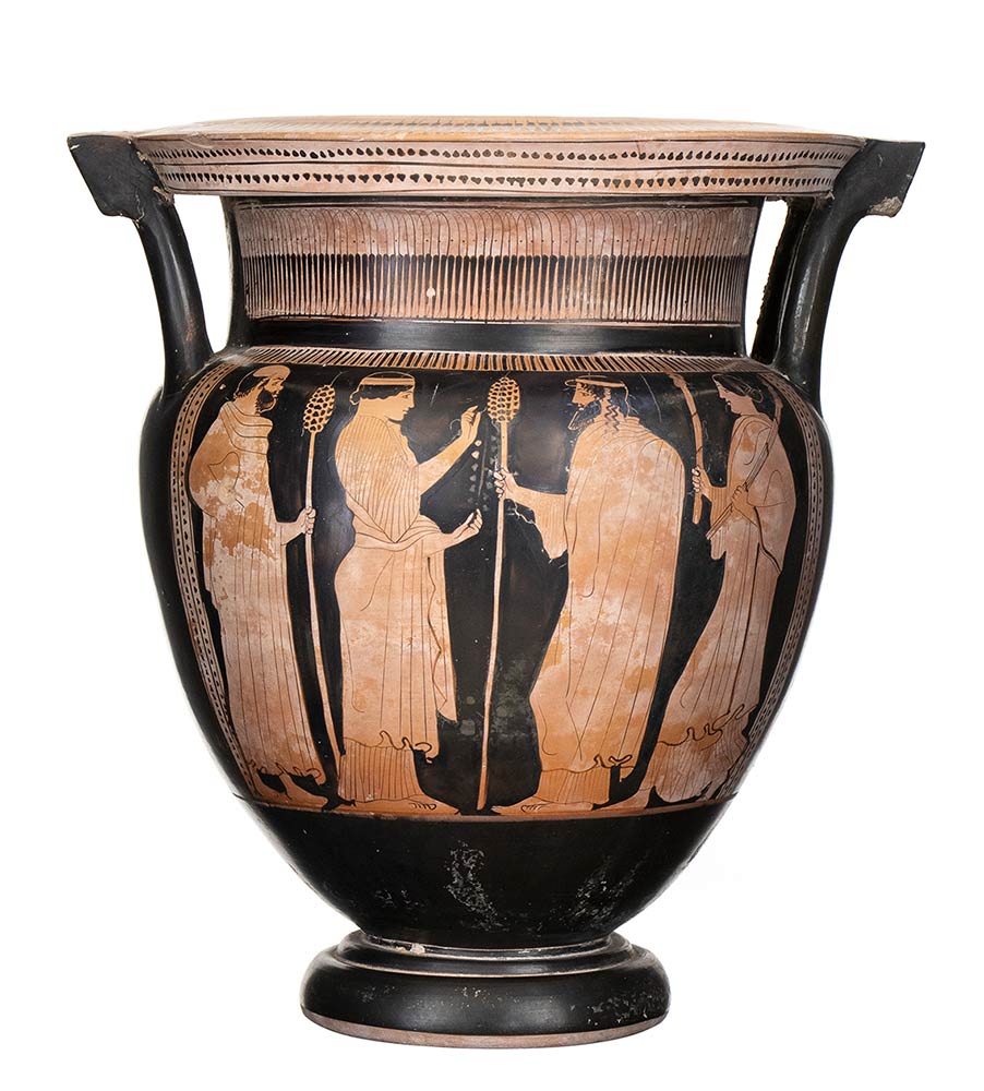 ATTIC RED-FIGURE COLUMN KRATER Attribuited to the Florence Painter, ca. 460 - 450 BC