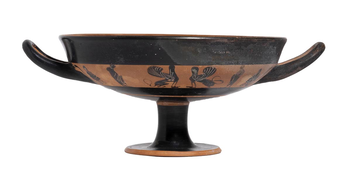 ATTIC BLACK-FIGURE BAND CUP KYLIX - Image 2 of 5