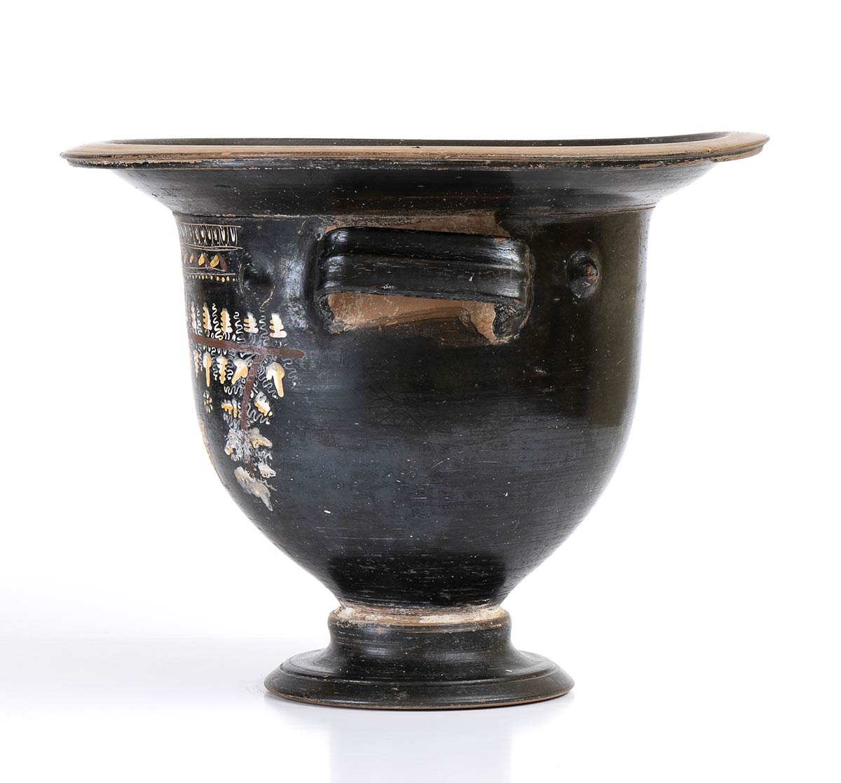 APULIAN BELL KRATER IN GNATHIA STYLE Laurel Spray Group, ca. 350 - 325 BC - Image 2 of 2