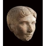 ROMAN MARBLE PORTRAIT OF A WOMAN Julio-Claudian Period, 1st century BC - 1st century AD