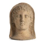 ROMAN TERRACOTTA VOTIVE MALE HEAD 4th - 3rd century BC