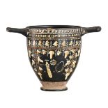 APULIAN BLACK-GLAZED SKYPHOS IN GNATHIA STYLE 340 - 320 BC