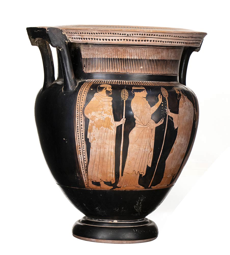 ATTIC RED-FIGURE COLUMN KRATER Attribuited to the Florence Painter, ca. 460 - 450 BC - Image 5 of 8