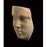 GREEK HELLENISTIC MARBLE PORTRAIT OF A GODDESS 2nd - 1st century BC