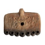 ROMAN MULTINOZZLED OIL LAMP 2nd - 3rd century AD