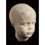 ROMAN MARBLE PORTRAIT OF A CHILD 1st century BC - 1st century AD