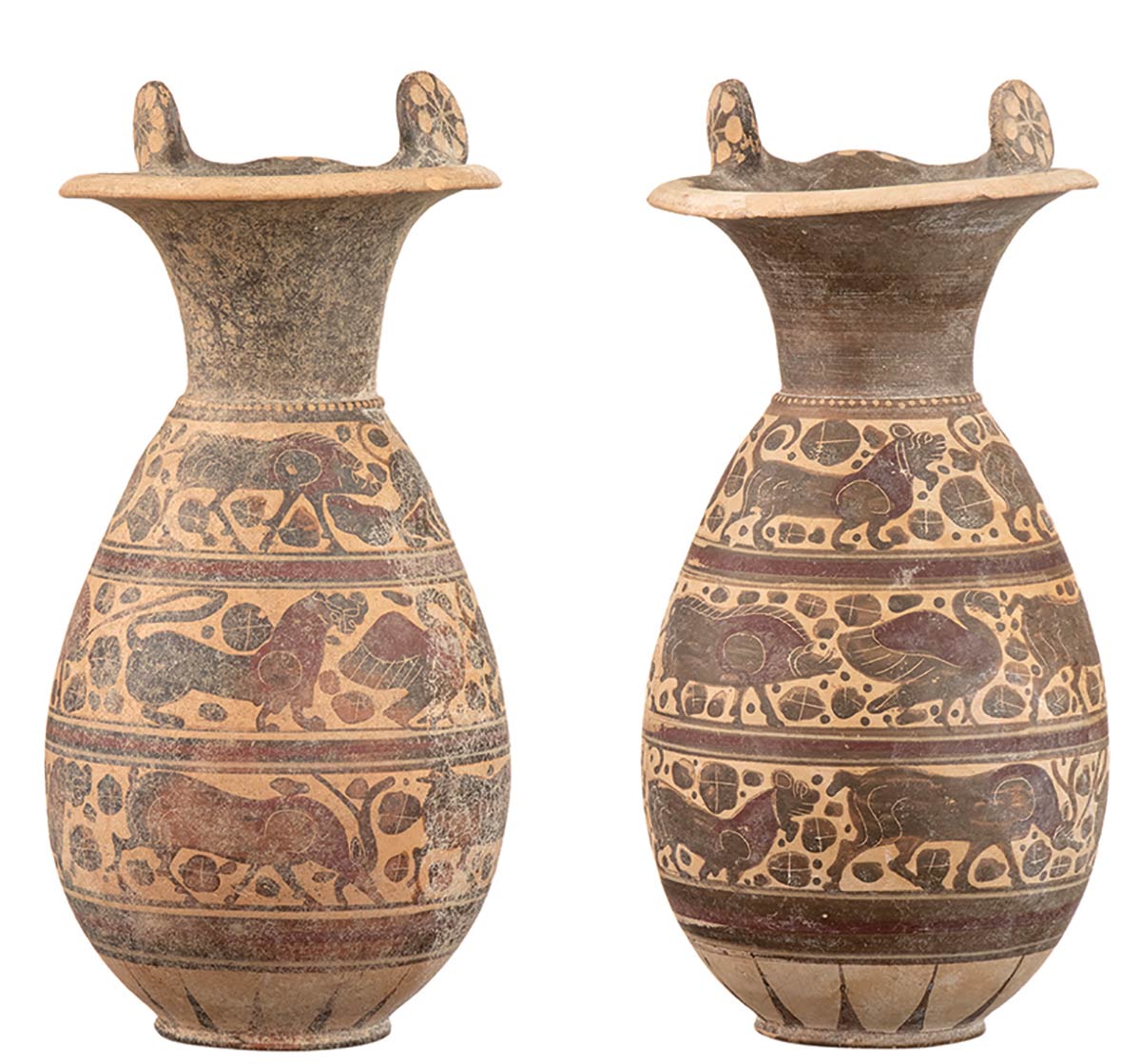 COUPLE OF ETRUSCO-CORINTHIAN OLPAI 580 - 550 BC - Image 4 of 5