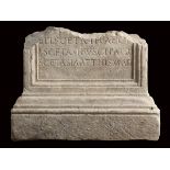 ROMAN MARBLE ALTAR OF THE GENS SCETASIA 1st - 2nd century AD