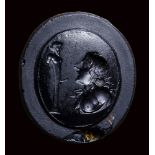 A neoclassical dark glass impression. Erotic allegory.