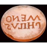 A roman carnelian intaglio. Inscriptions.