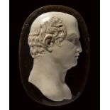 A neoclassical agate cameo. Bust of Maecenas.
