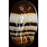 A fine banded agate roman italic intaglio. Omphale.