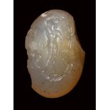 A large roman astrological chalcedony intaglio. The Gemini decan, ﻿Pephisothet.