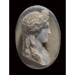 A neoclassical agate cameo. Bust of Isis.