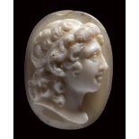 A neoclassical agate cameo. Bust of Alexander the Great.