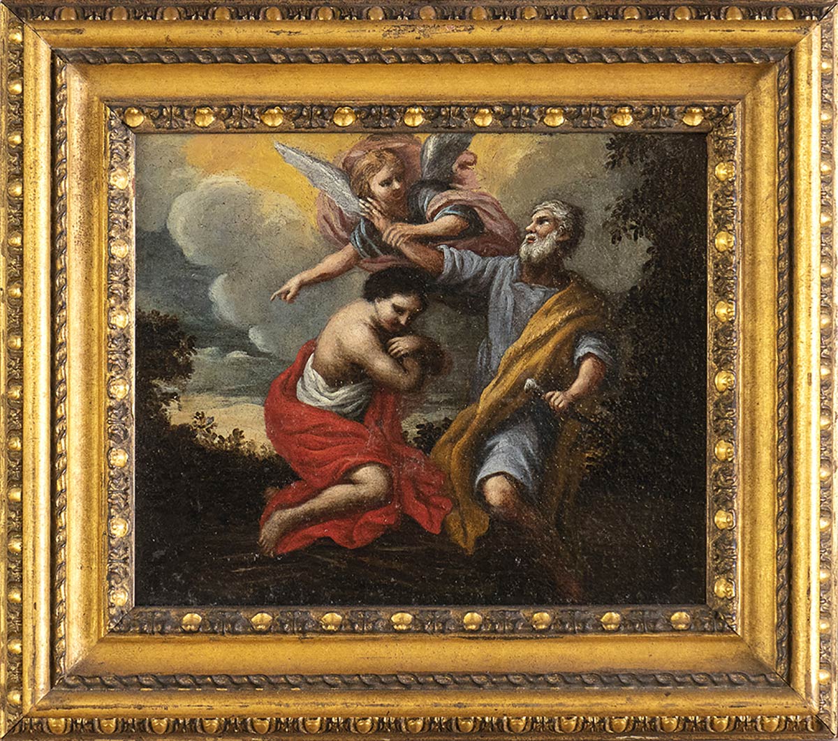 ROMAN SCHOOL, FIRST HALF 18th CENTURY - Cain and Abel - Binding of Isaac. Couple of paintings - Image 3 of 5