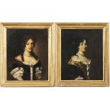 AMBIT OF JACOB FERDINAND VOET (Antwerp 1639 - Paris, 1689) - Couple of portraits of ladies