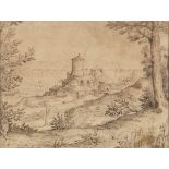 AMBIT OF PAUL BRILL (Antwerp, 1554 - Rome, 1626) - Extensive landscape with a large fortification an