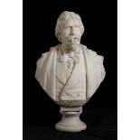 GAETANO RONCA (active in the second half of the 19th Century) - Marble bust of the poet Giovanni Pra