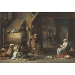 DAVID TENIERS THE YOUNG (Antwerp, 1610 - Brussels, 1690), ATTRIBUTED TO - Kitchen interior with woma