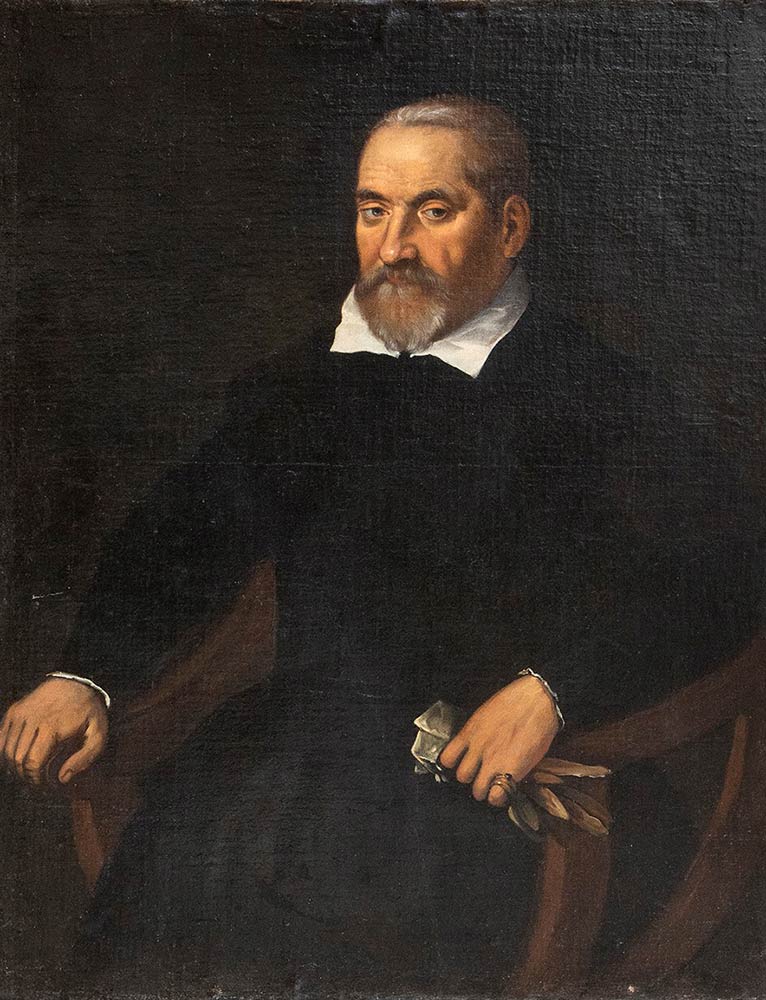 TUSCAN SCHOOL, LATE 16th / EARLY 17th CENTURY - Portrait of seated gentleman with gloves