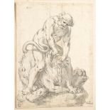 BOLOGNESE SCHOOL, EARLY 17th CENTURY - Hercules and the Nemean lion