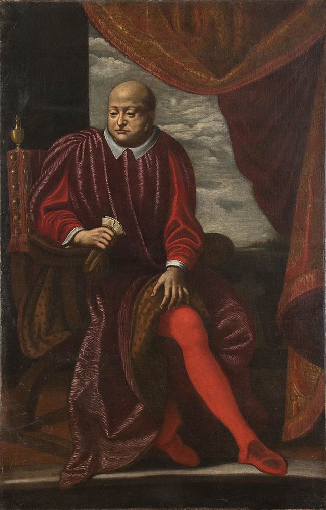 VENETIAN SCHOOL, 18th CENTURY - Portrait of a gentleman in an armchair with gloves in his right hand