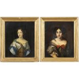 AMBIT OF JACOB FERDINAND VOET (Antwerp 1639 - Paris, 1689) - Couple of portraits of ladies