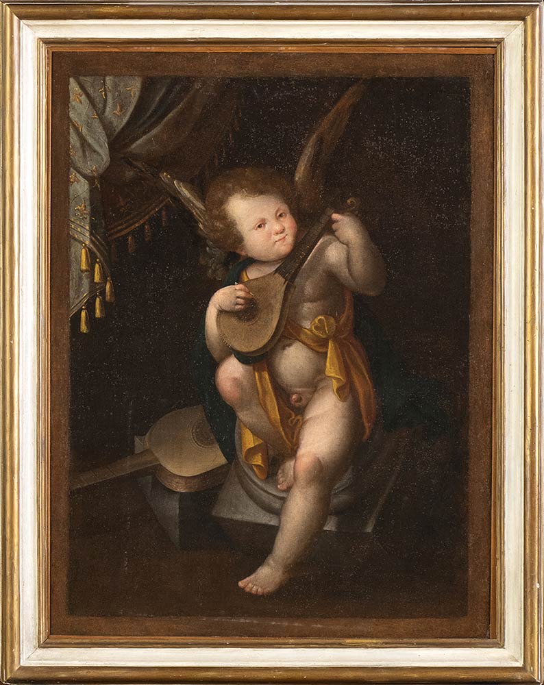 LOMBARD SCHOOL, SECOND HALF 16th CENTURY - Musician angel - Image 2 of 3