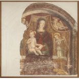 CENTRAL ITALIAN SCHOOL, 15th CENTURY - Madonna with Child in throne and angels