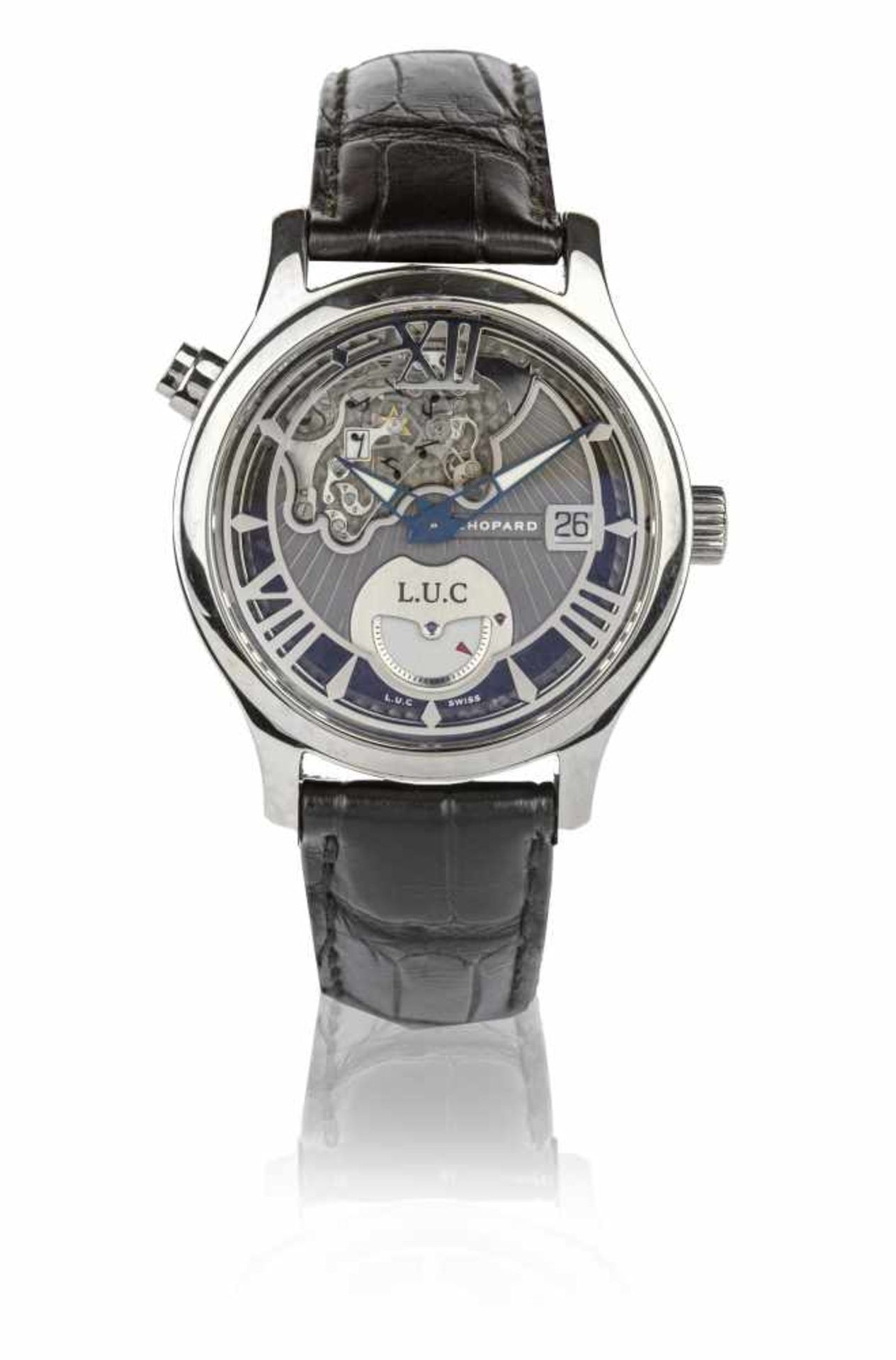 CHOPARDL.U.C "Strike One" 048/100 Limited EditionMontre bracelet en titanium, boitier rond,