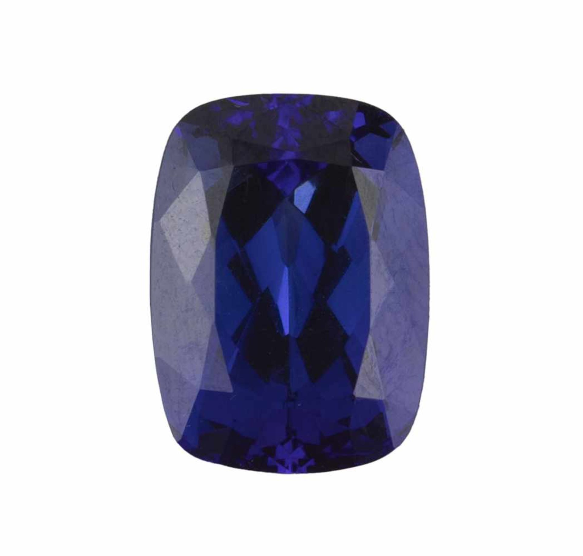 TANZANITE SUR PAPIERDe taille coussin rectangulaire pesant 12,04 carats