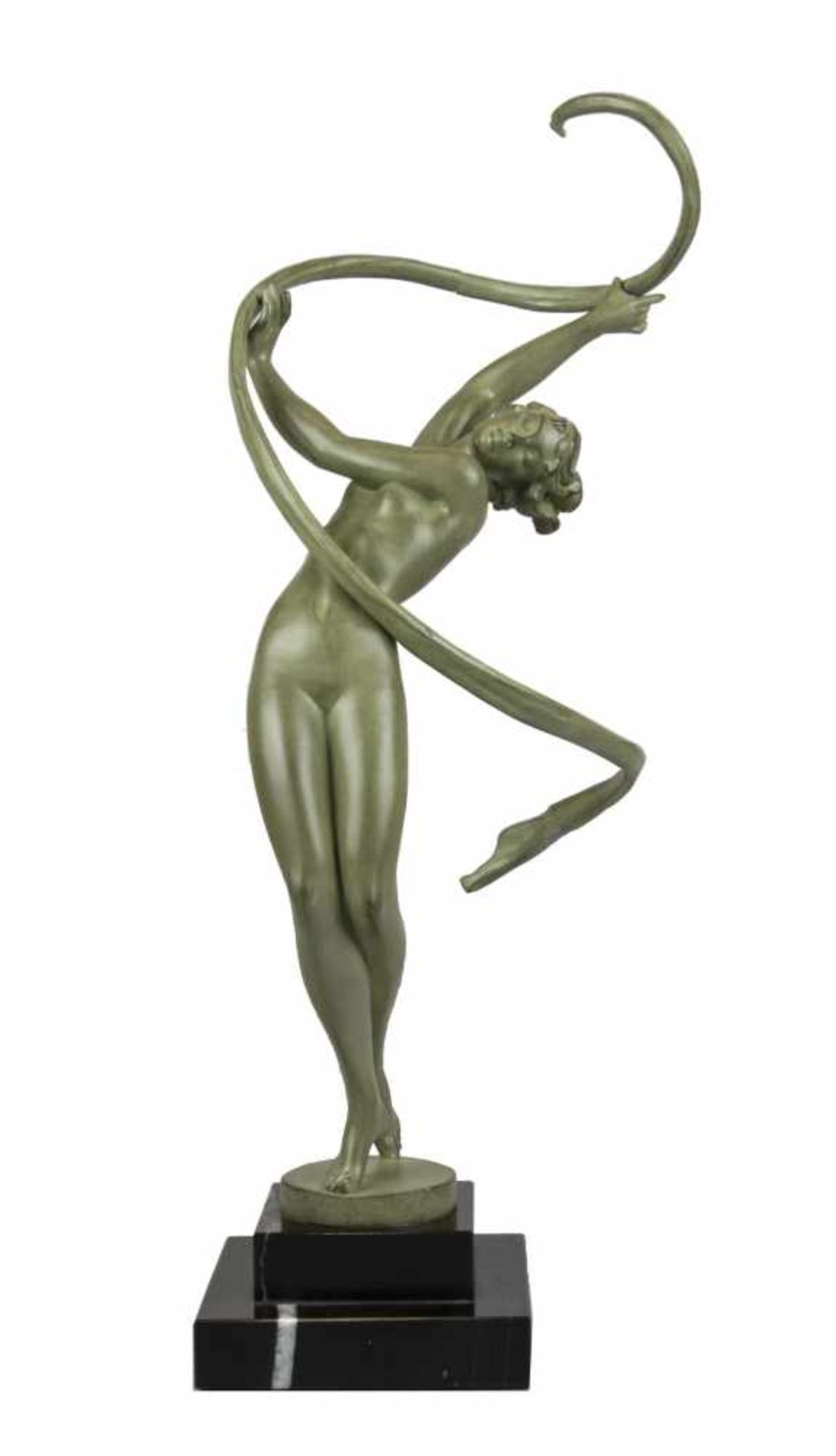 PIERRE LE FAGUAY dit FAYRAL (1892-1962)La danseuse " Tourbillon "En bronze artistique à pat