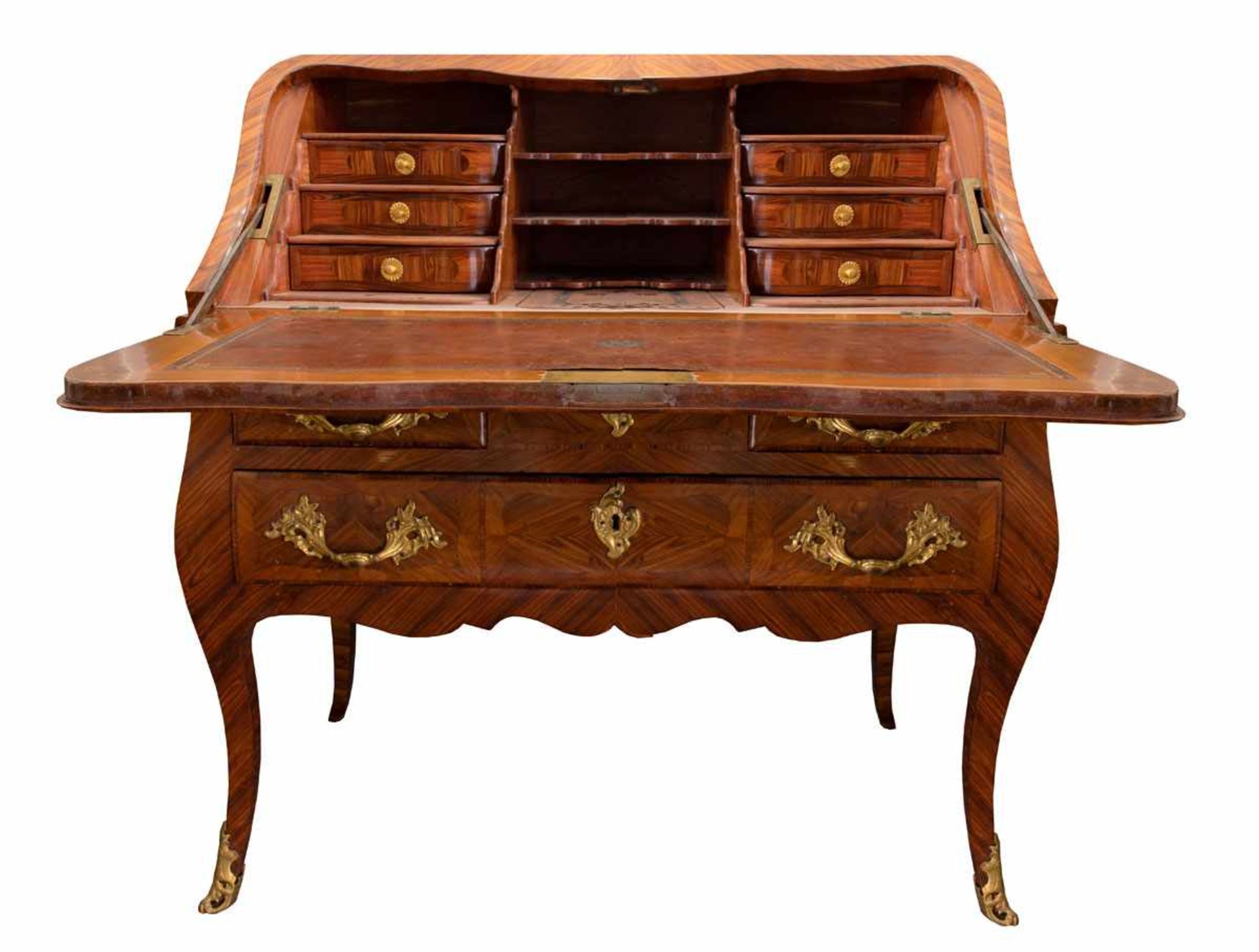 ABRAHAM NICOLAS COULERU (1716-1812)Bureau de penteEn bois de placage et marqueterie toute face, de - Bild 2 aus 3