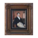 ENGLISH SCHOOL (C.1820)Miniature portrait of a gentleman seated Watercolour on ivory, 13 x 9.5cm**