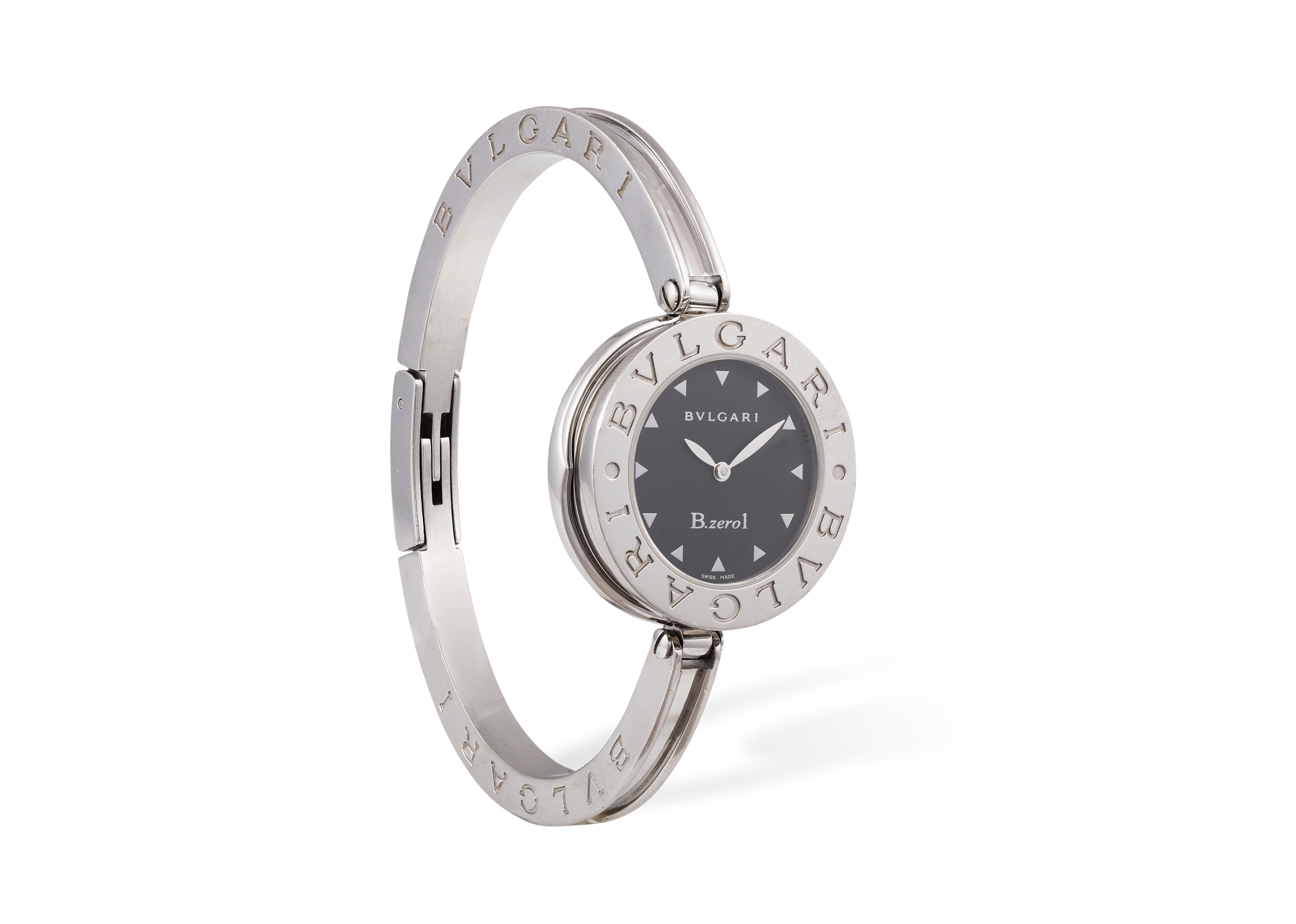 A STAINLESS STEEL BANGLE B.Zero1' WATCH, BY BULGARI, CIRCA 2010The 4-jewel quartz movement, with