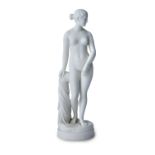 AFTER HIRAM POWERS, A COPELAND PARIAN WARE FIGURE OF THE GREEK SLAVE, 19th century, stamped '