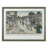 CECIL CHARLES WINDSOR ALDIN (1870-1935)The Blue Market Races - HomewardChromolithograph, 41 x