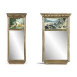 ***PLEASE NOTE THESE MIRRORS ARE NOT 19TH CENTURY IN DATE***A GILTWOOD COMPARTMENTED PIER MIRROR, of